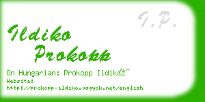 ildiko prokopp business card